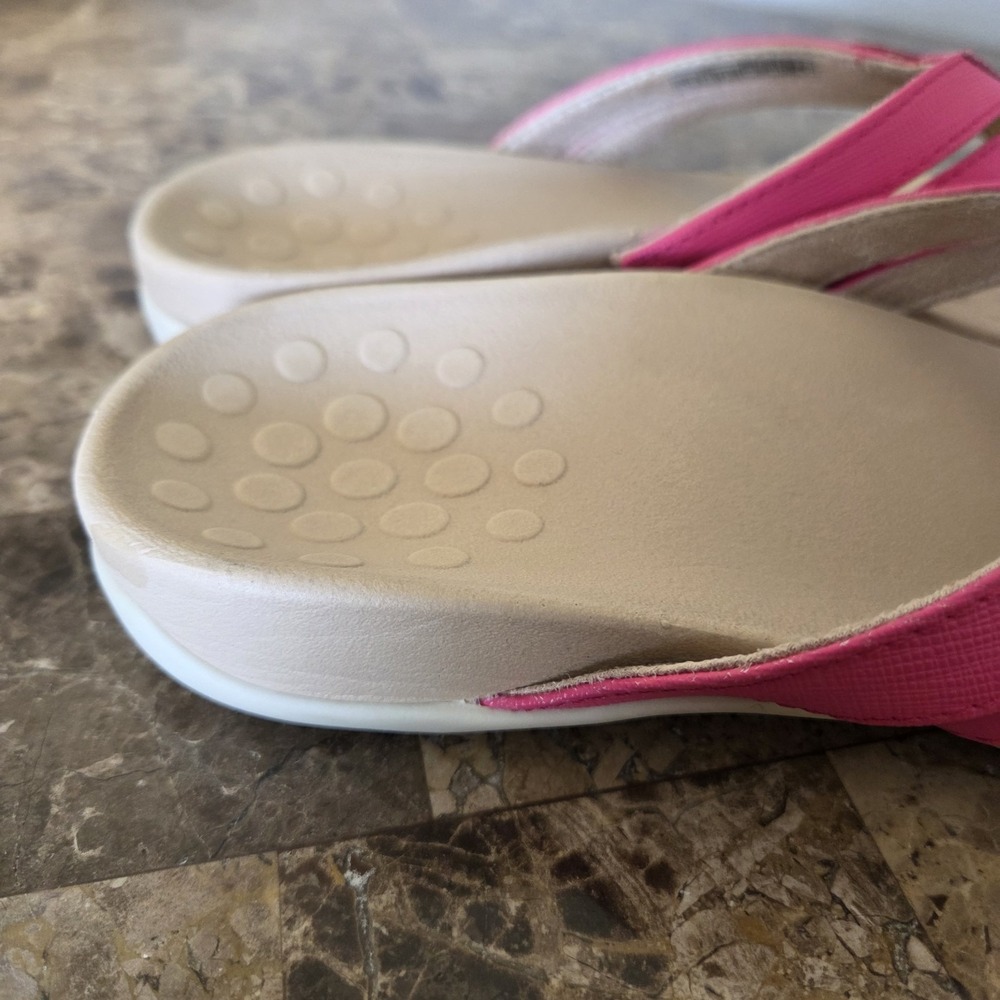 Vionic sz 7.5 WIDE Yoko pink sandals thong flip flops casual comfort summer - Picture 2 of 11